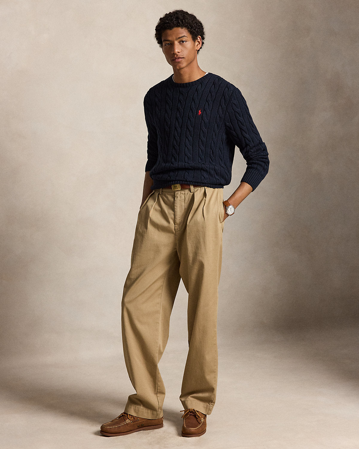 Cable-Knit Cotton Sweater