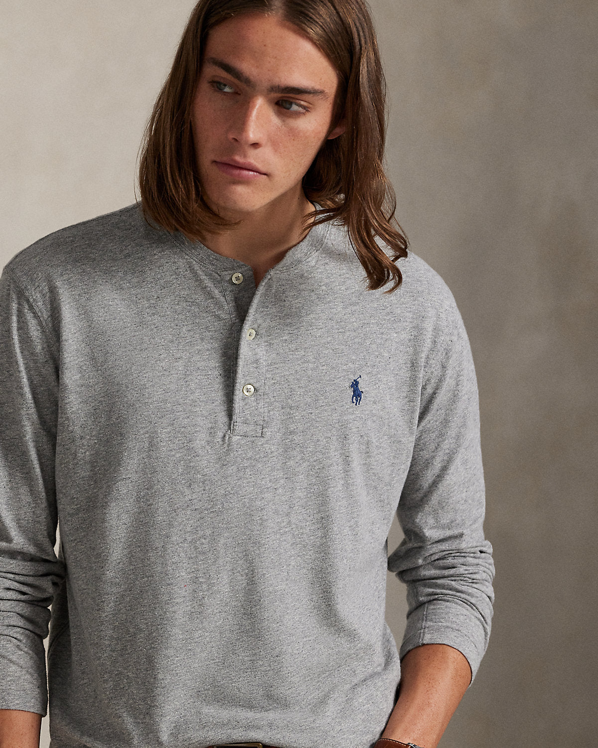 Slub Jersey Henley Shirt