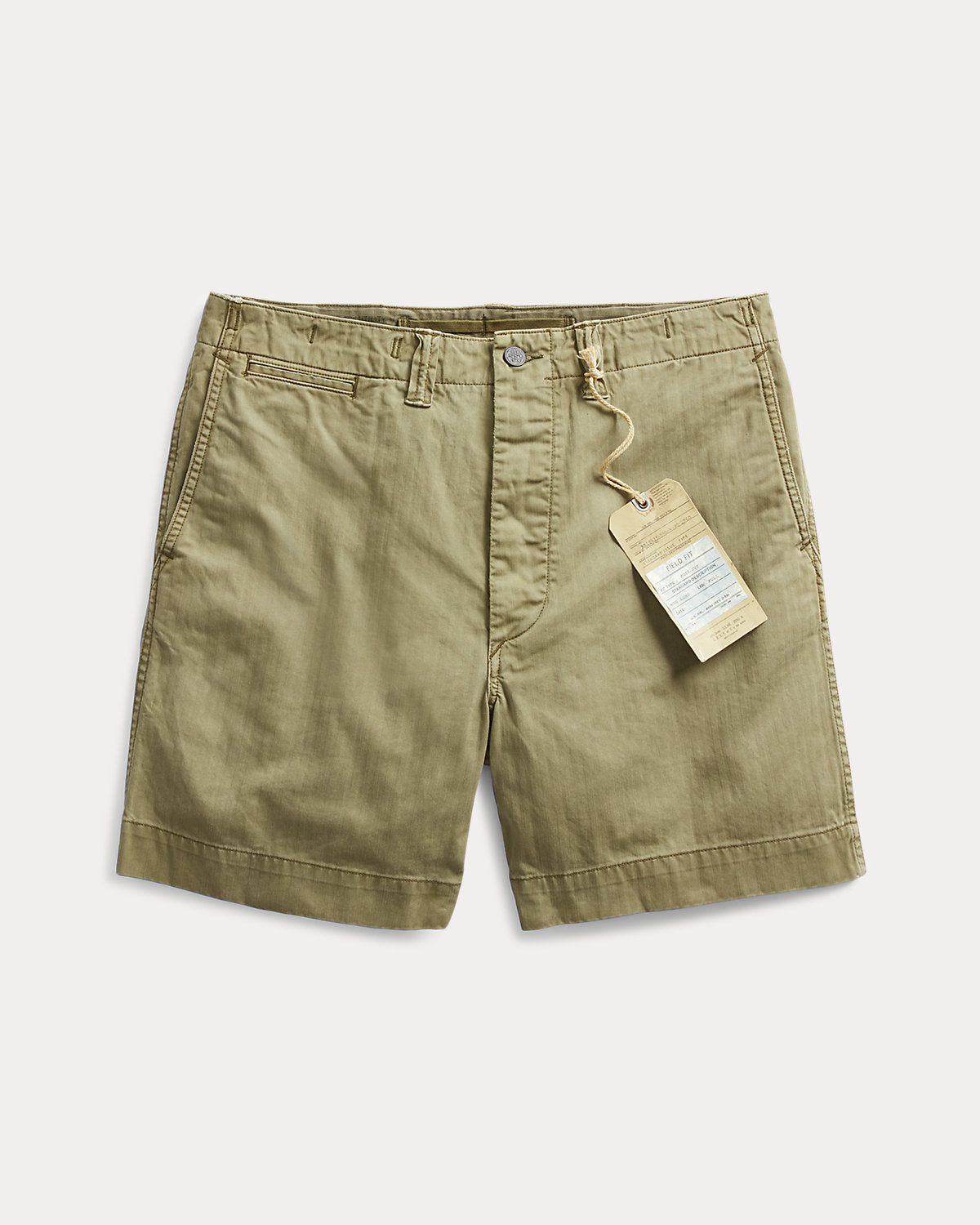 Herringbone Twill Field Short Olive