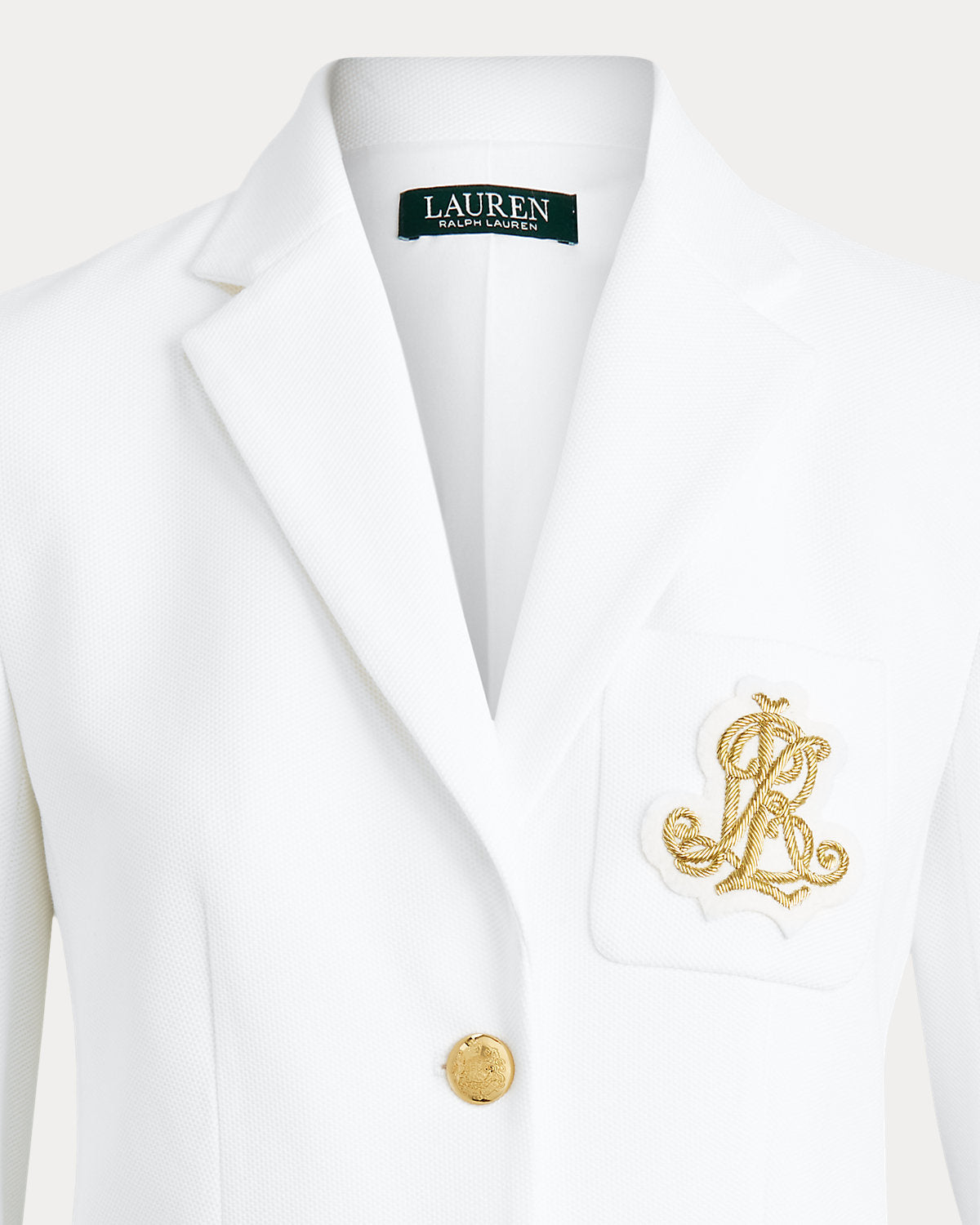 Bullion Jacquard Blazer White