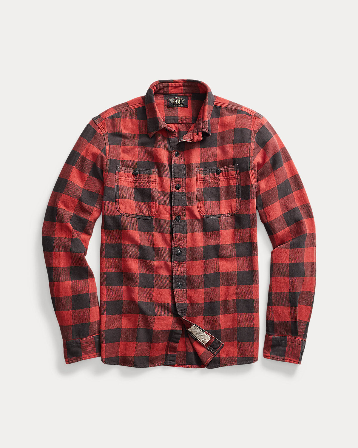 Plaid Twill Workshirt Red Black