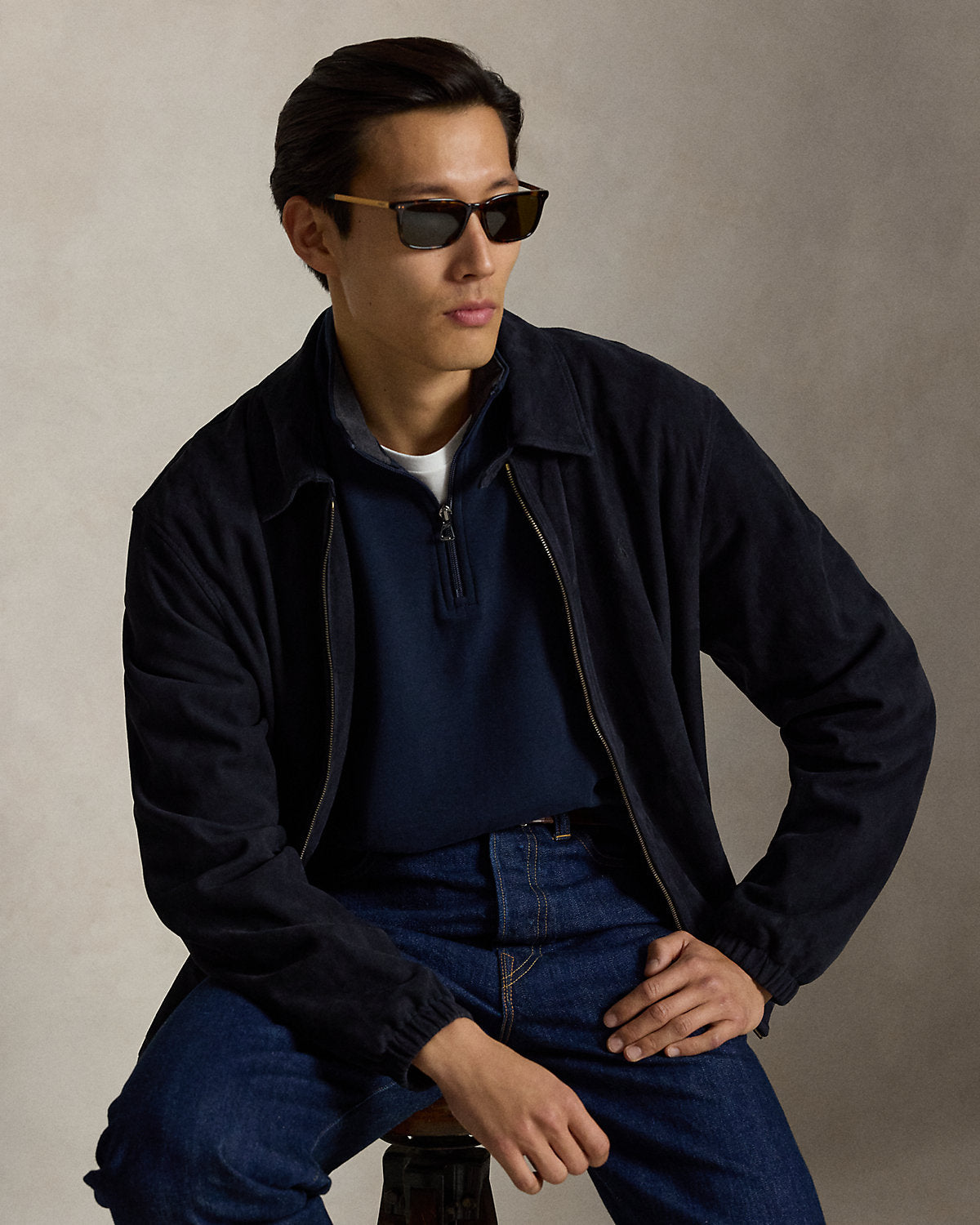Luxury Jersey Quarter-Zip Pullover