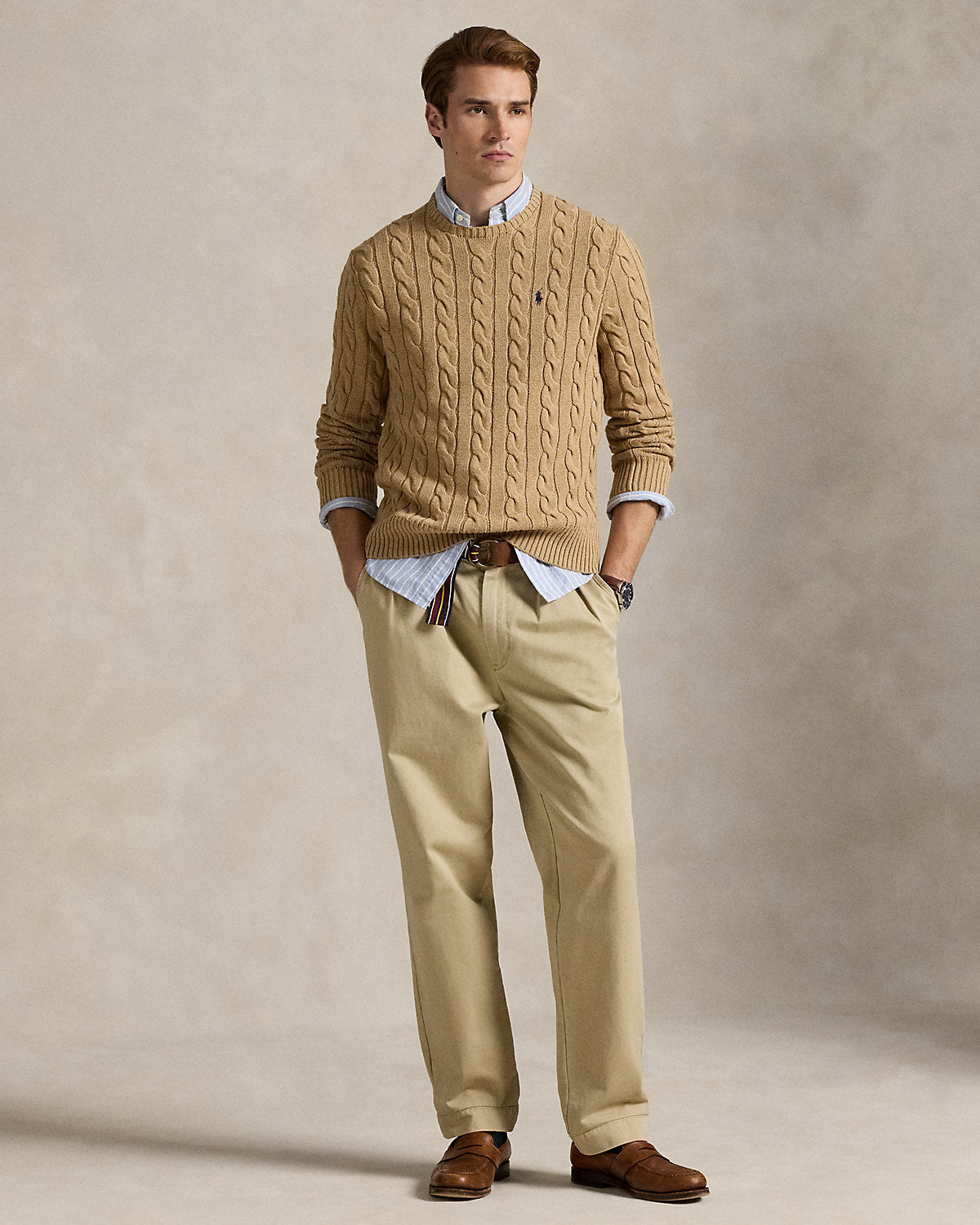 Cable-Knit Cotton Sweater