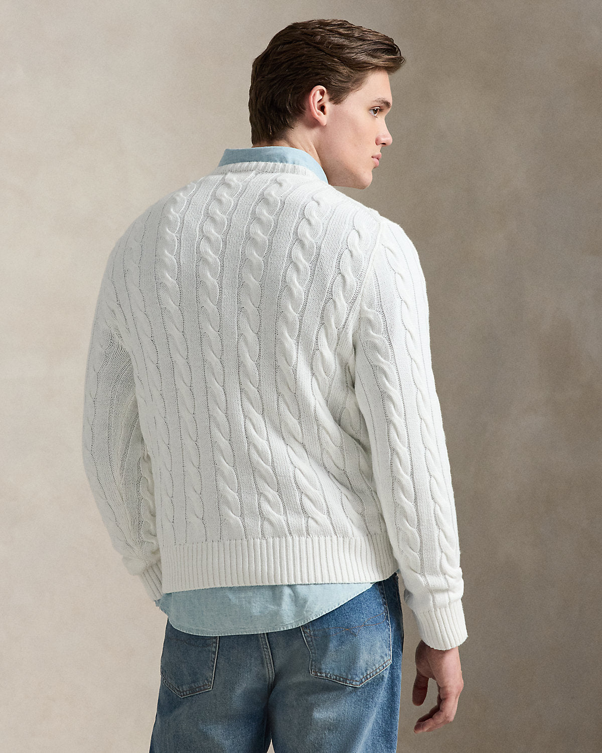 Cable-Knit Cotton Sweater
