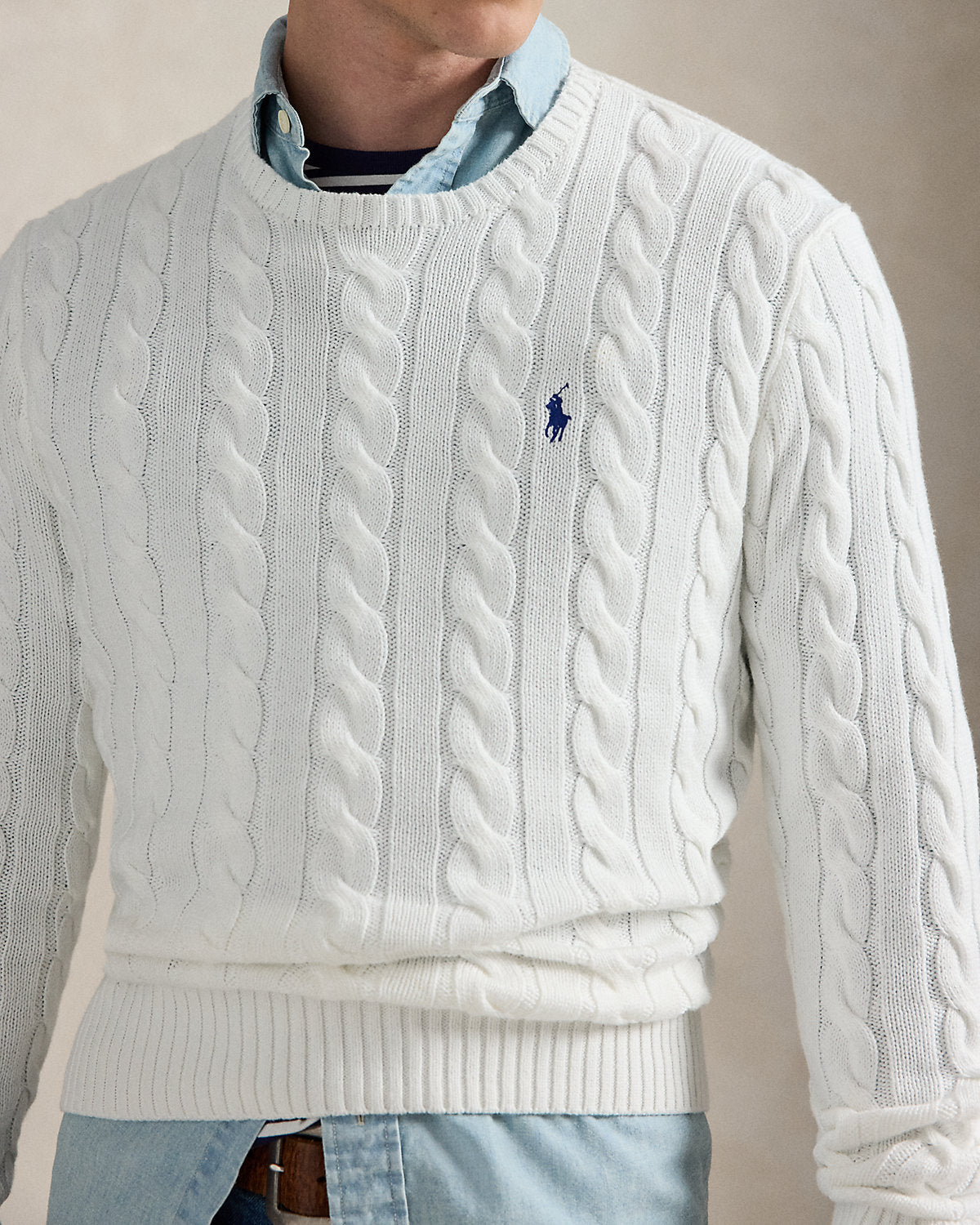 Cable-Knit Cotton Sweater