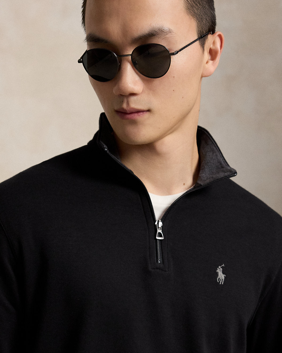 Luxury Jersey Quarter-Zip Pullover