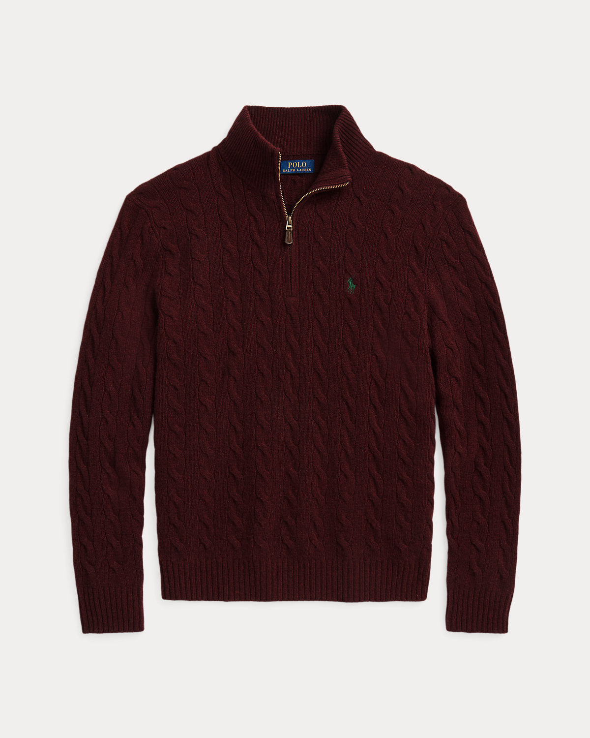 Cable-Knit Quarter-Zip Sweater