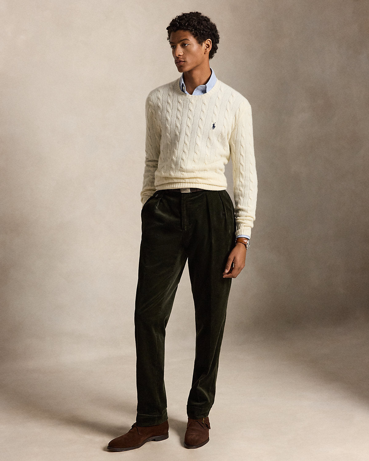 Cable-Knit Wool-Cashmere Sweater