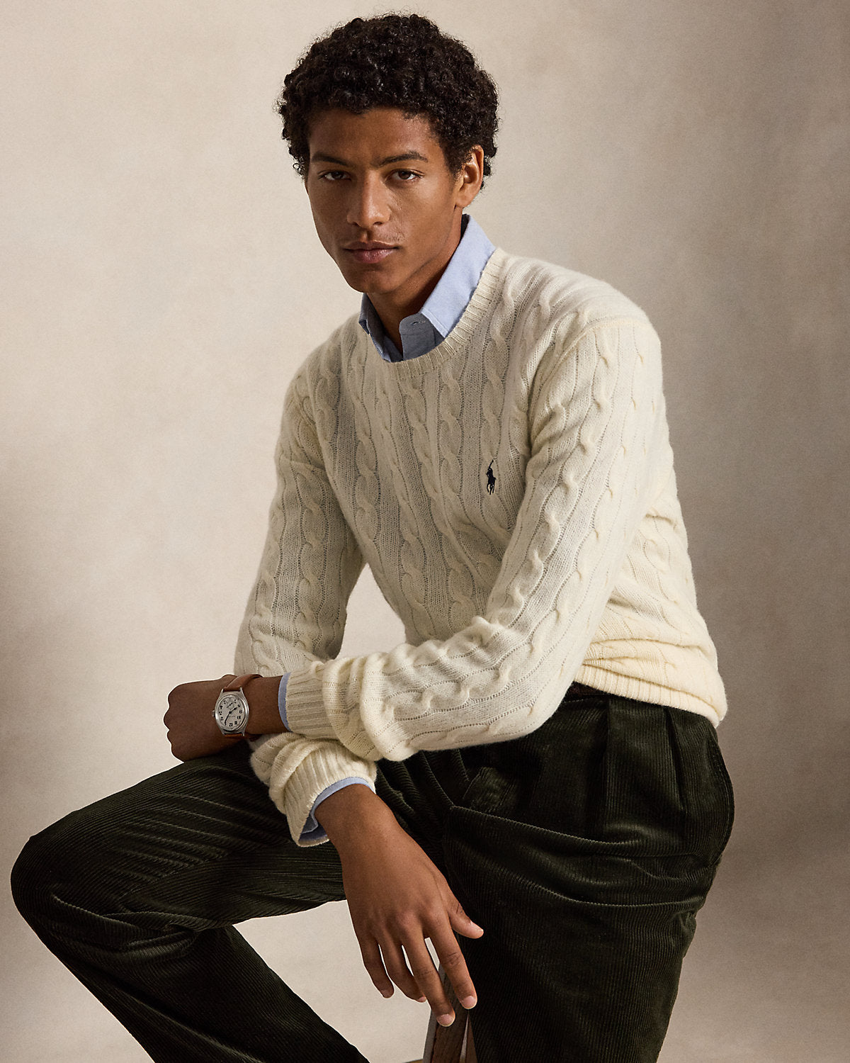 Cable-Knit Wool-Cashmere Sweater