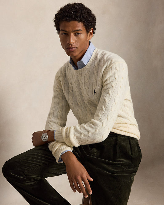 Cable-Knit Wool-Cashmere Sweater