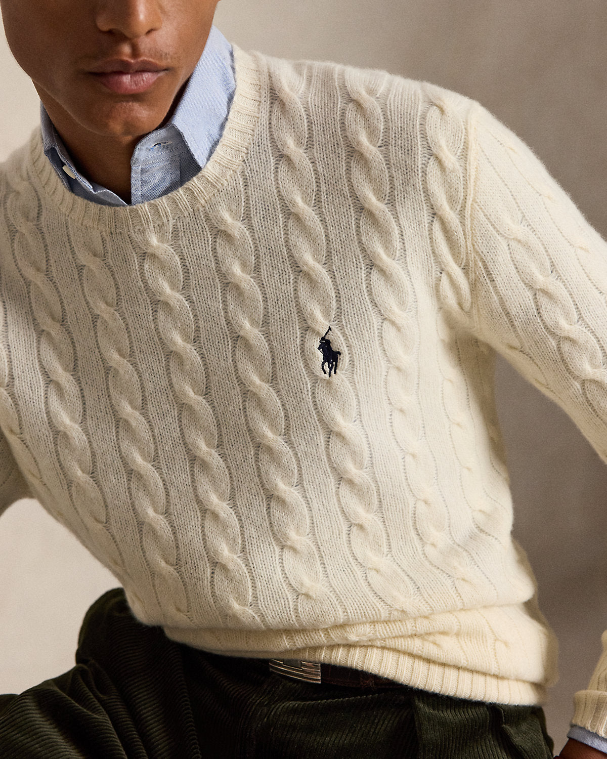 Cable-Knit Wool-Cashmere Sweater