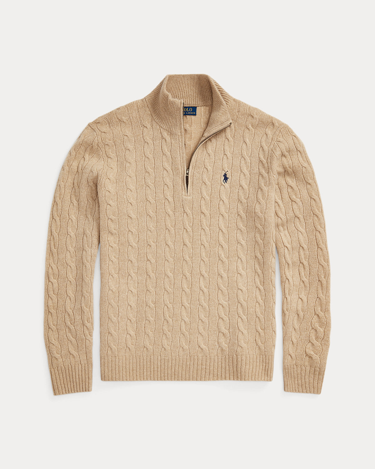 Cable-Knit Quarter-Zip Sweater