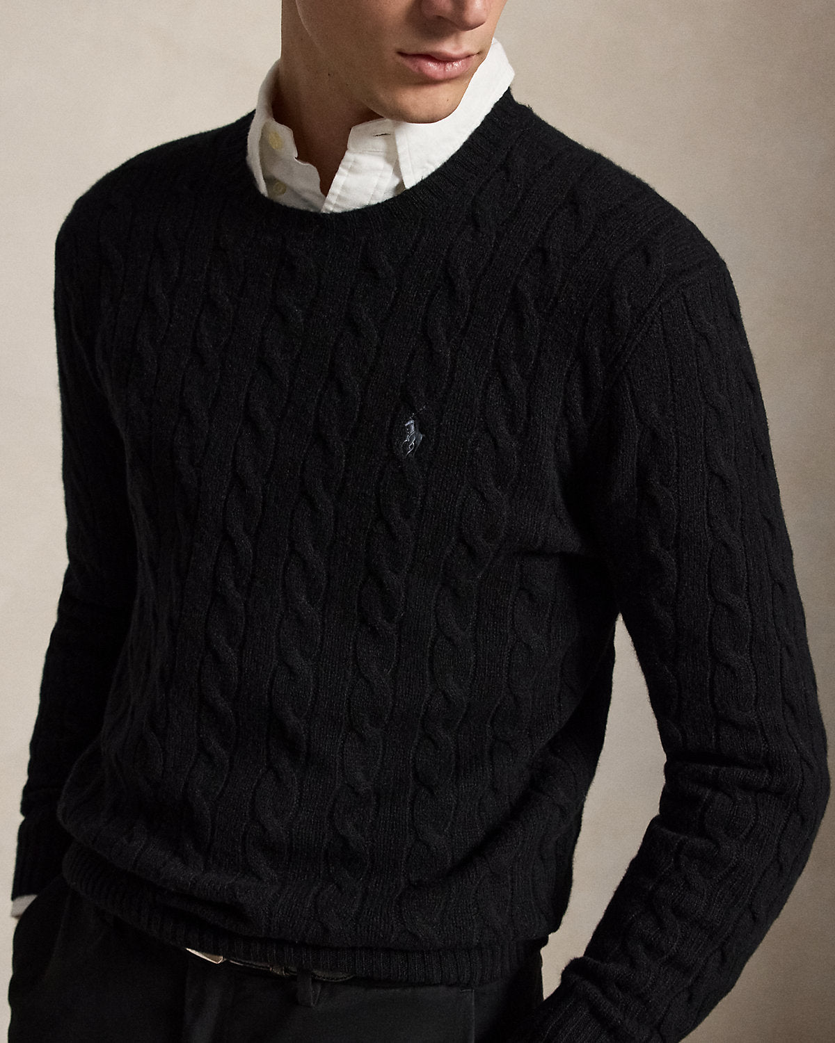 Cable-Knit Wool-Cashmere Sweater