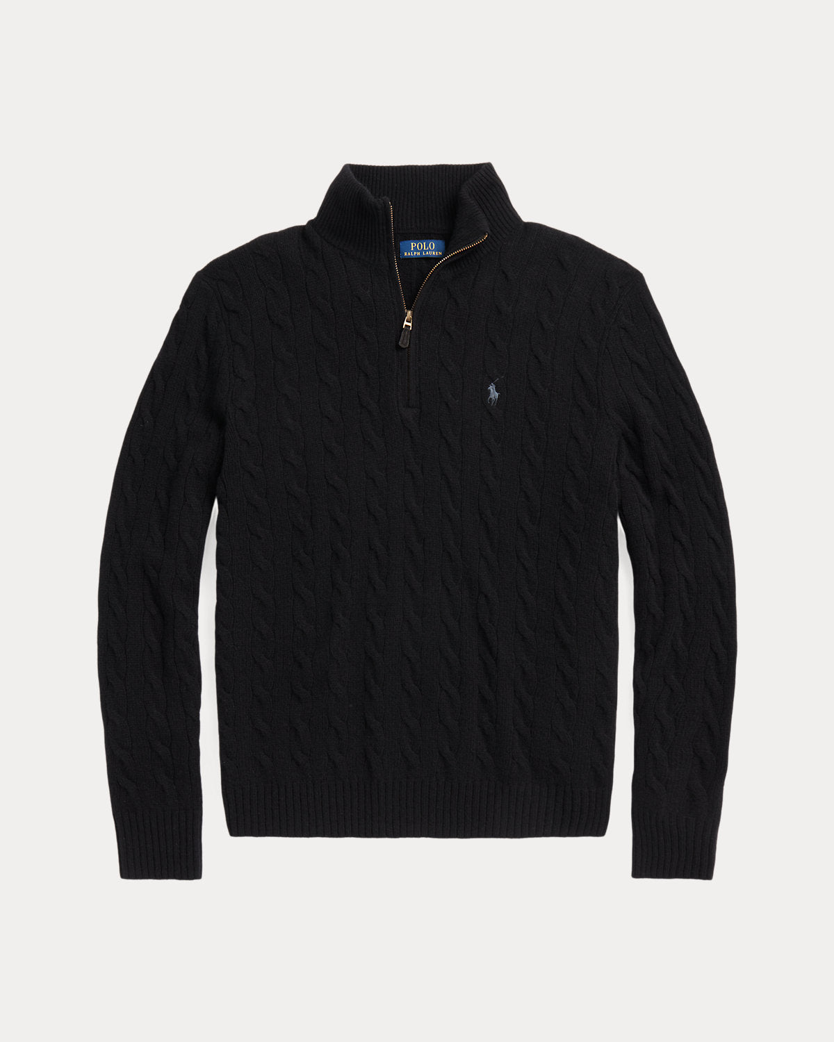 Cable-Knit Quarter-Zip Sweater