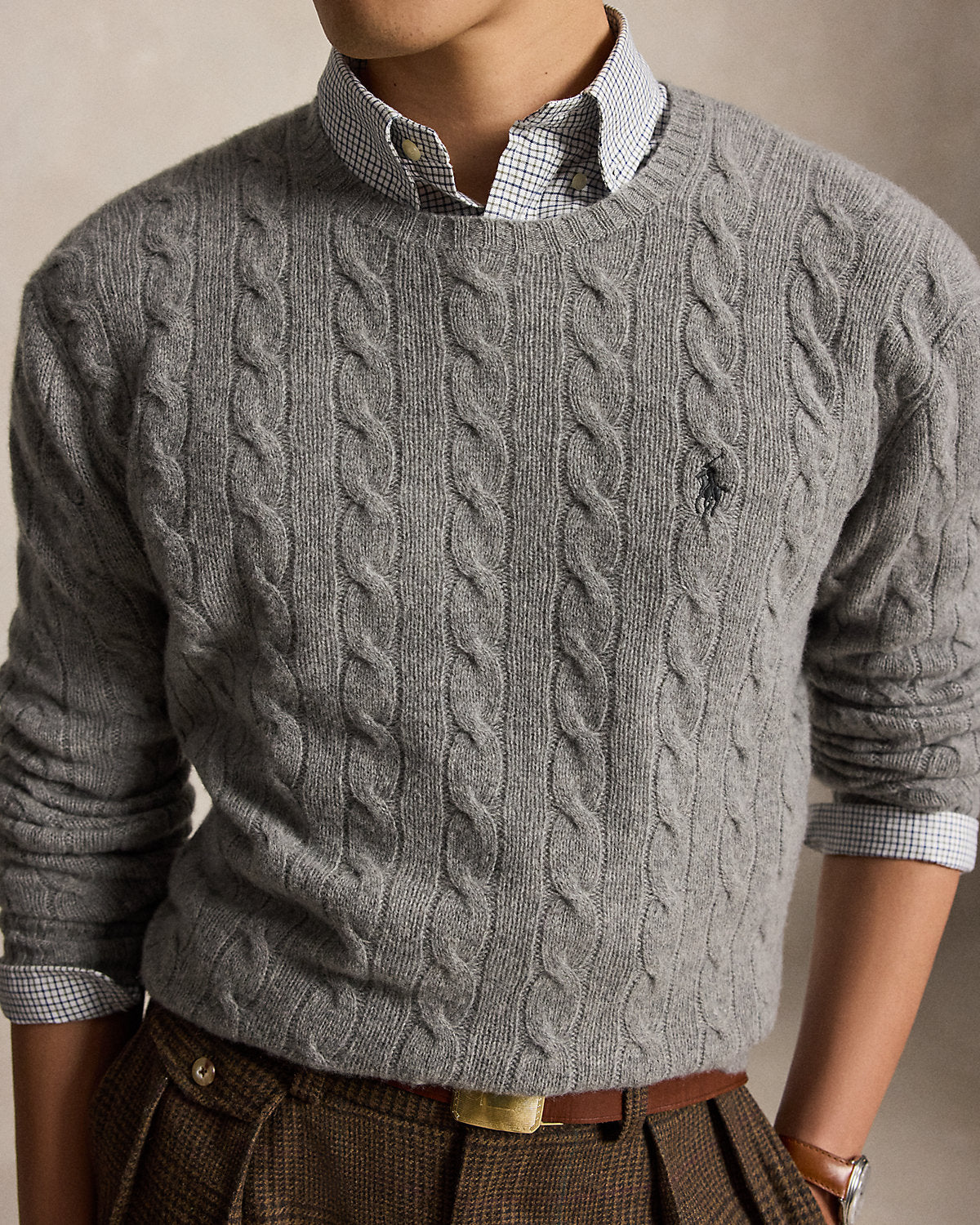 Cable-Knit Wool-Cashmere Sweater