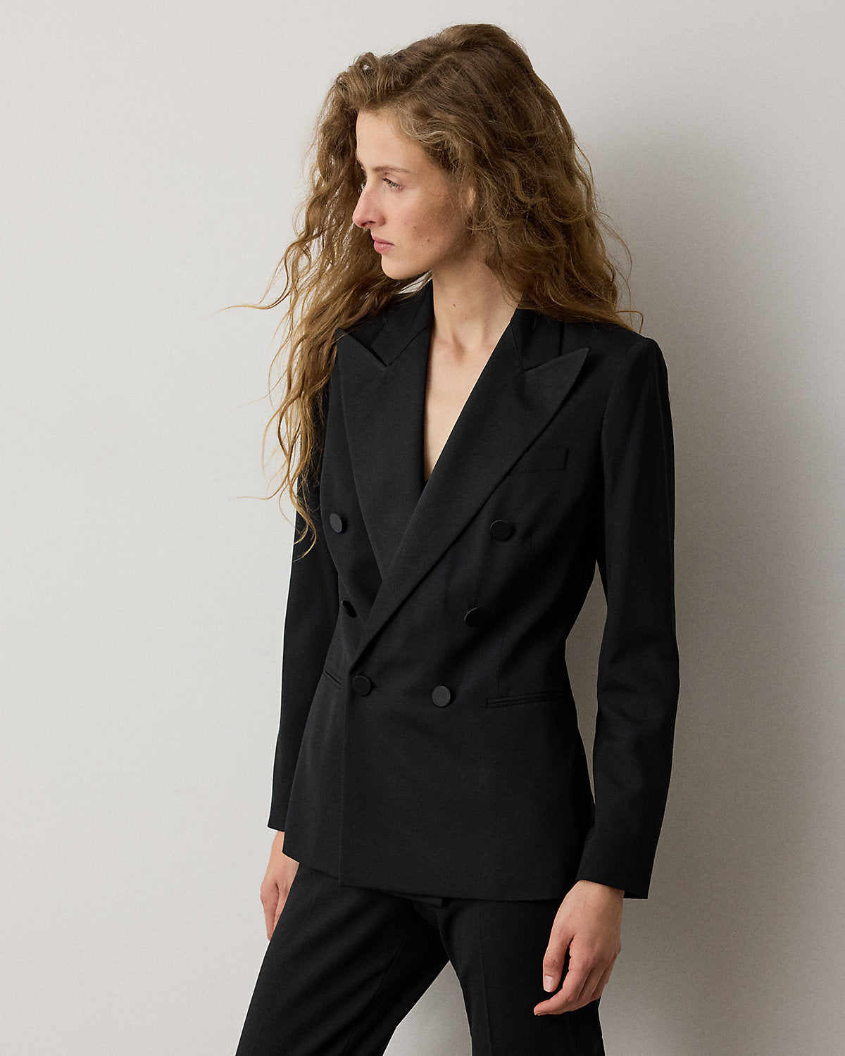 Callahan Wool Barathea Tuxedo Jacket Black