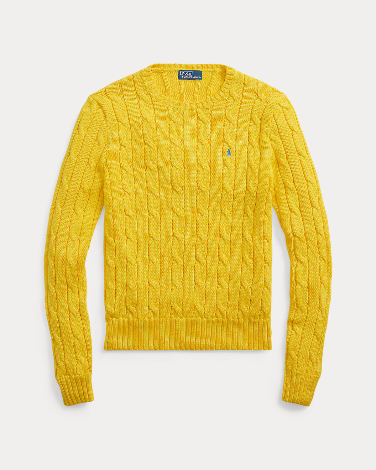 Cable-Knit Cotton Crewneck Sweater