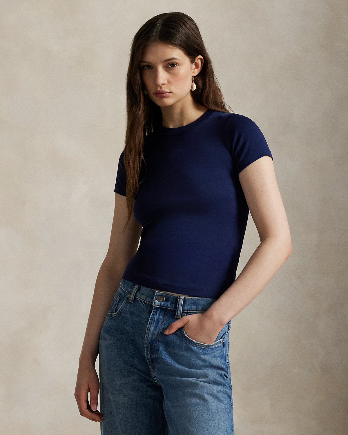 Slim Fit Stretch Cotton Tee
