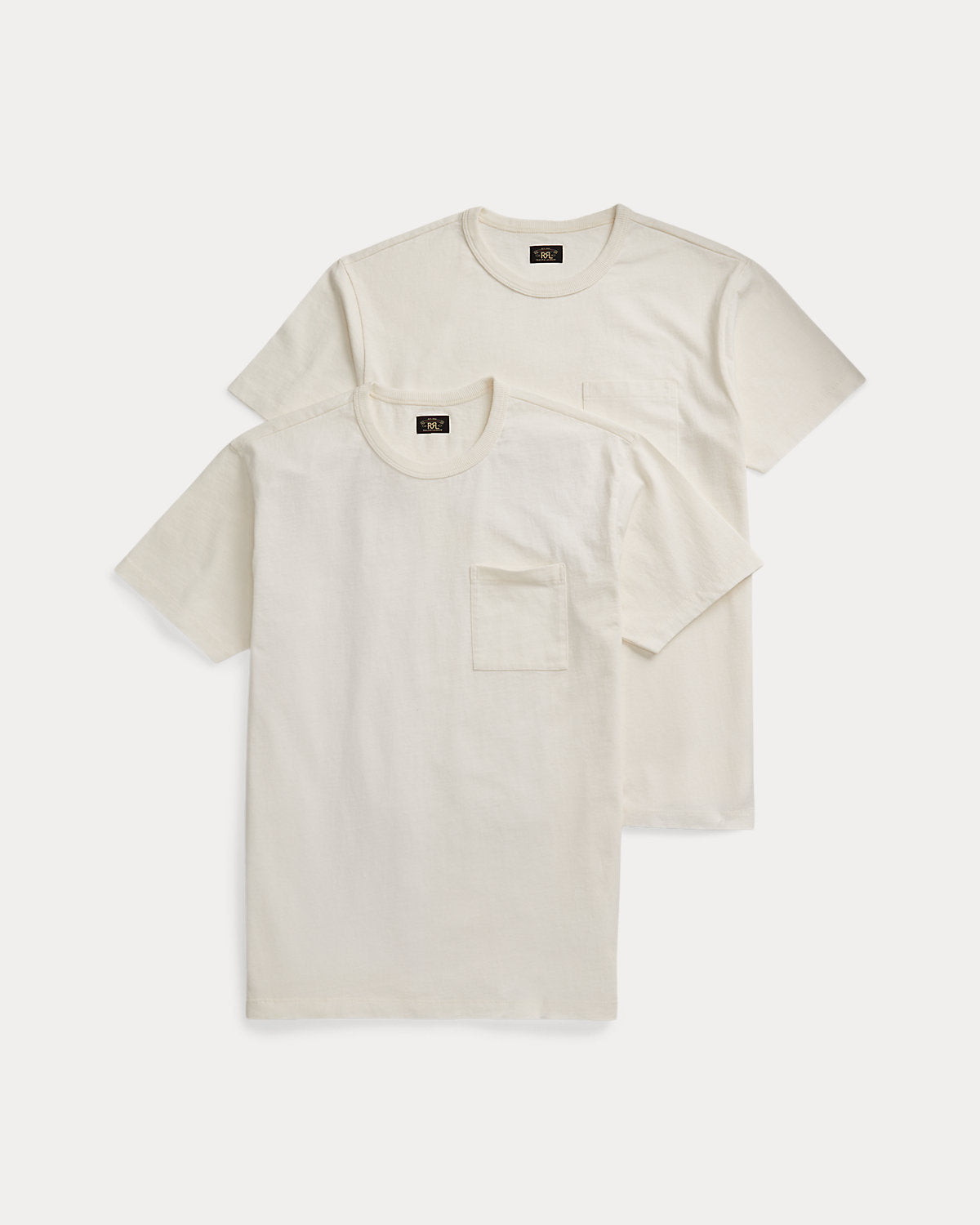 Garment-Dyed Pocket T-Shirt Two-Pack Warm White