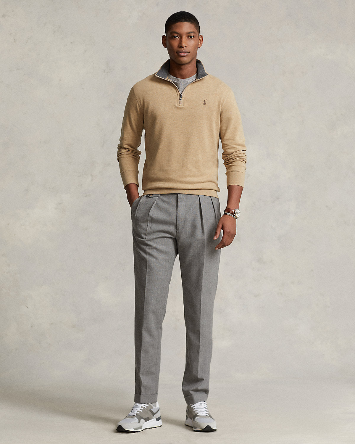 Luxury Jersey Quarter-Zip Pullover