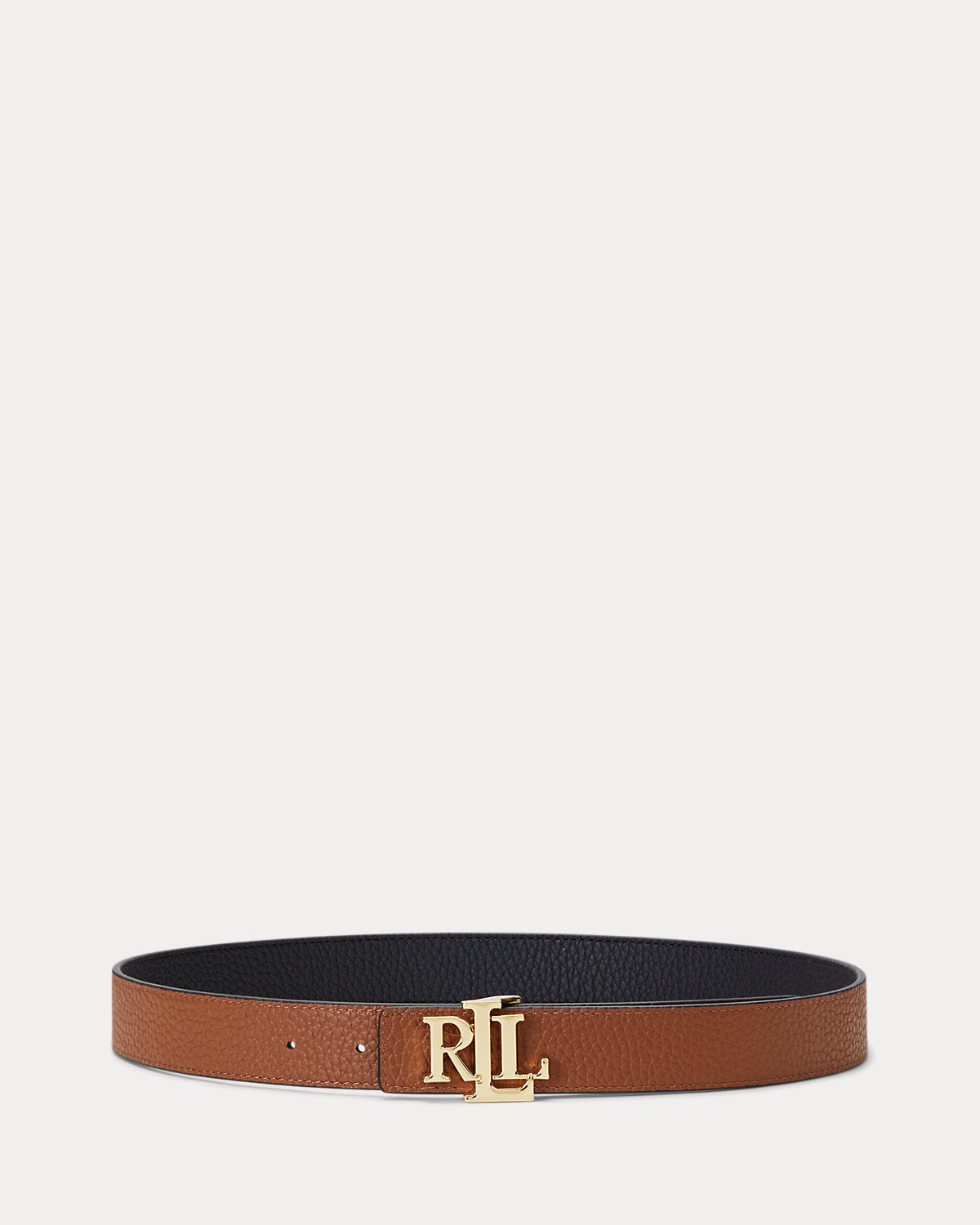 Logo Reversible Pebbled Leather Belt