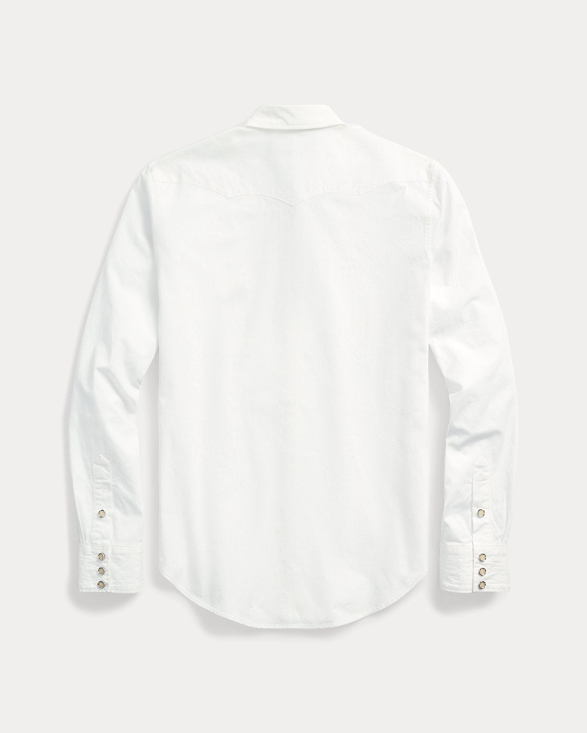 Slim Fit Poplin Western Shirt White