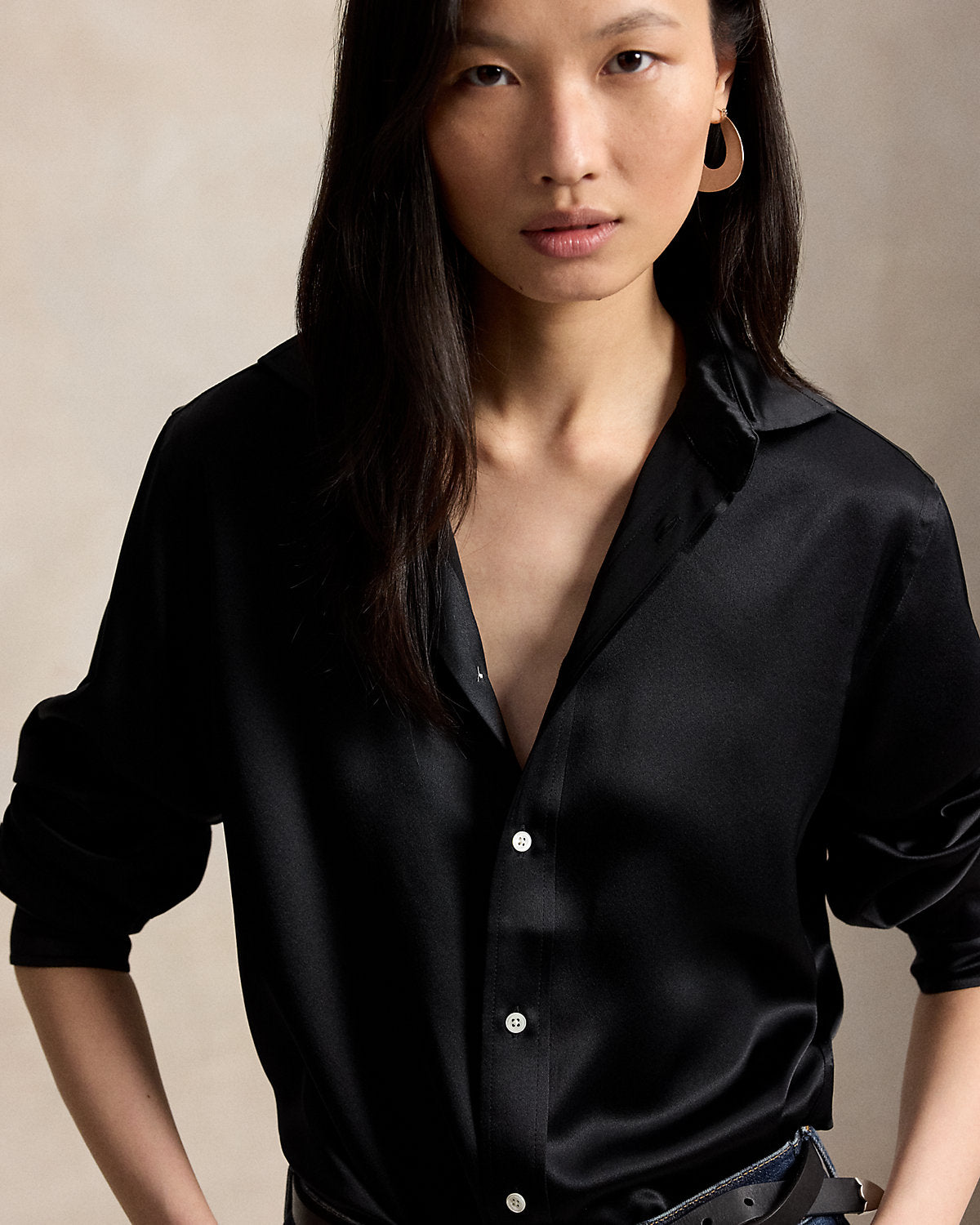 Slim Fit Silk Shirt