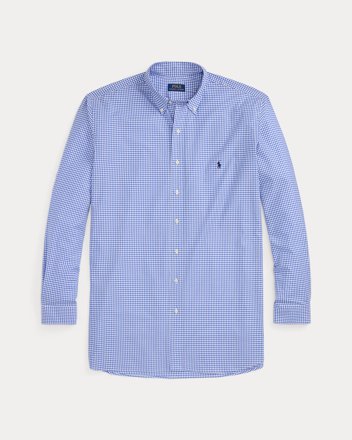 Gingham Stretch Poplin Shirt Blue/White Check