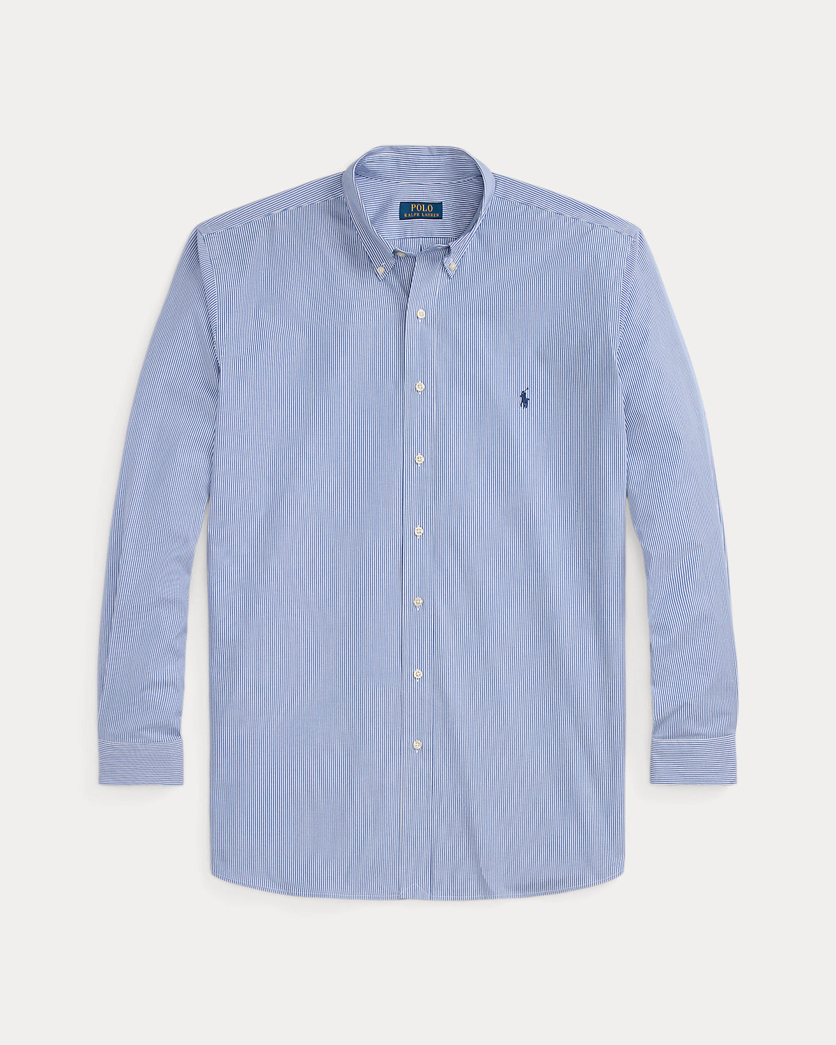 Striped Stretch Poplin Shirt Blue/White