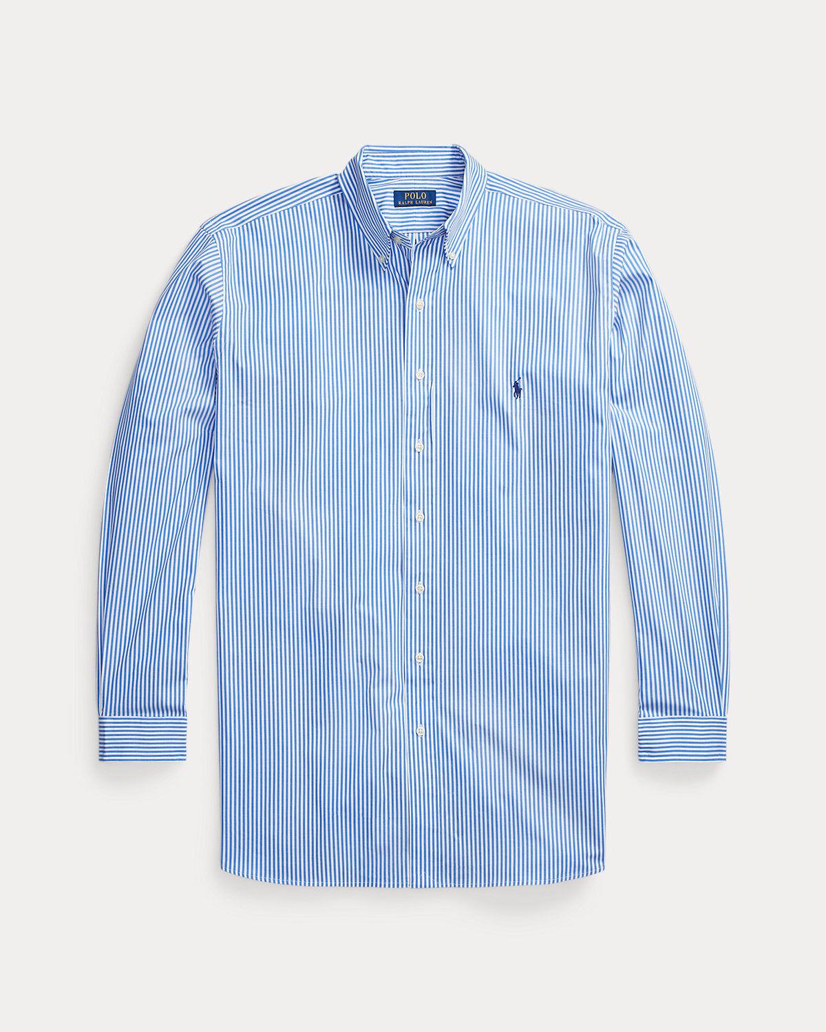Striped Stretch Poplin Shirt 4655h Light Blue/White