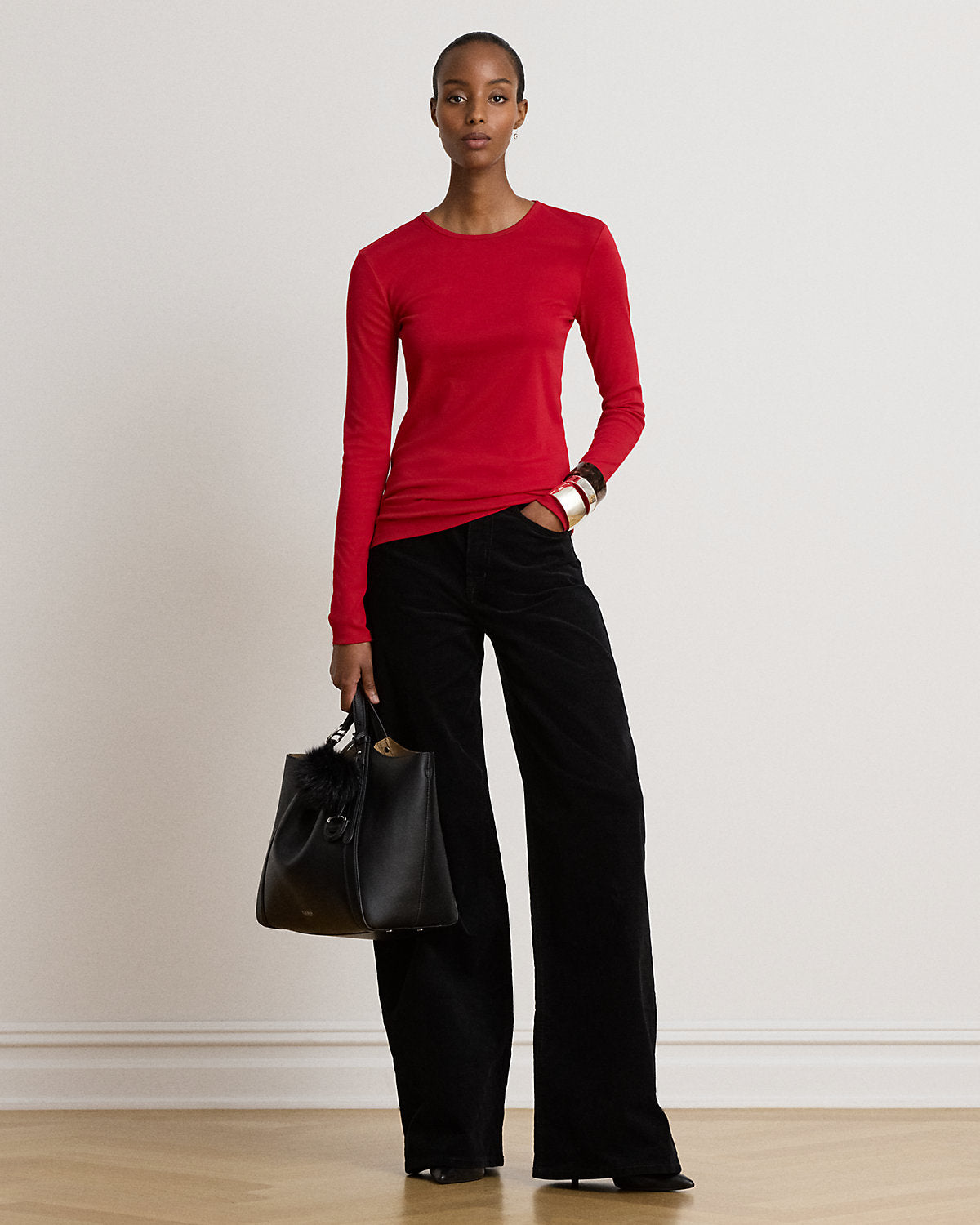 Stretch Cotton Long-Sleeve Tee