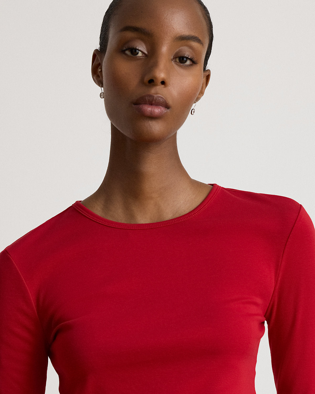 Stretch Cotton Long-Sleeve Tee