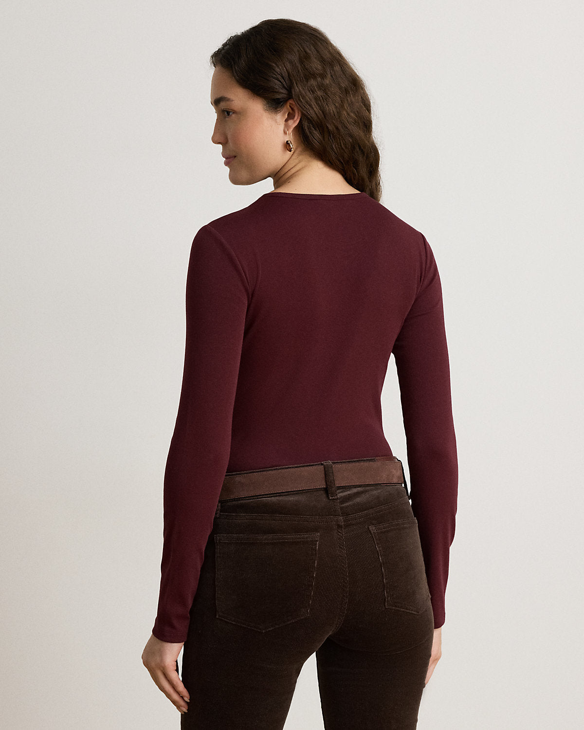 Stretch Cotton Long-Sleeve Tee