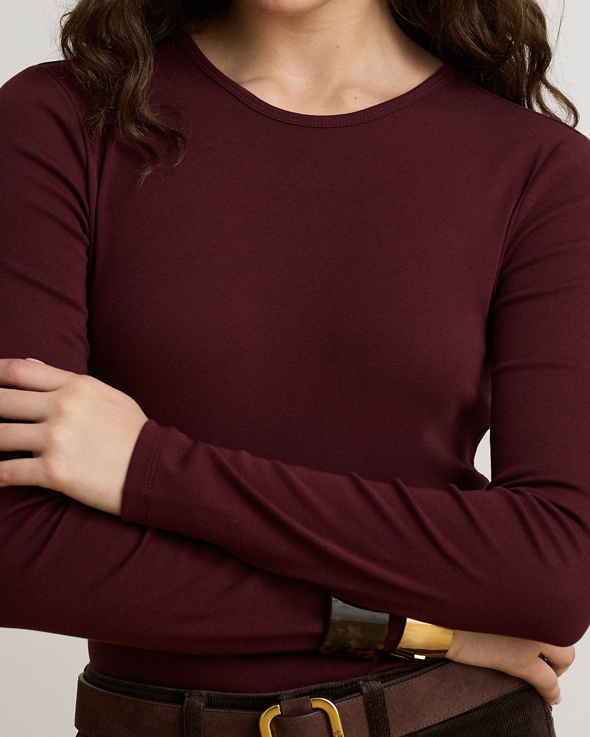 Stretch Cotton Long-Sleeve Tee