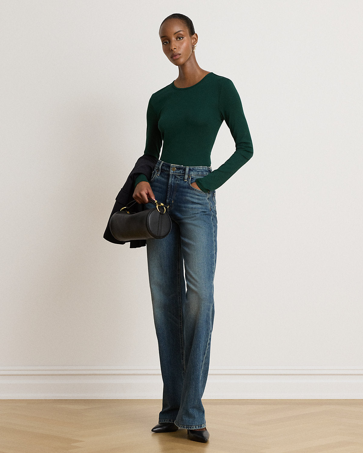 Stretch Cotton Long-Sleeve Tee