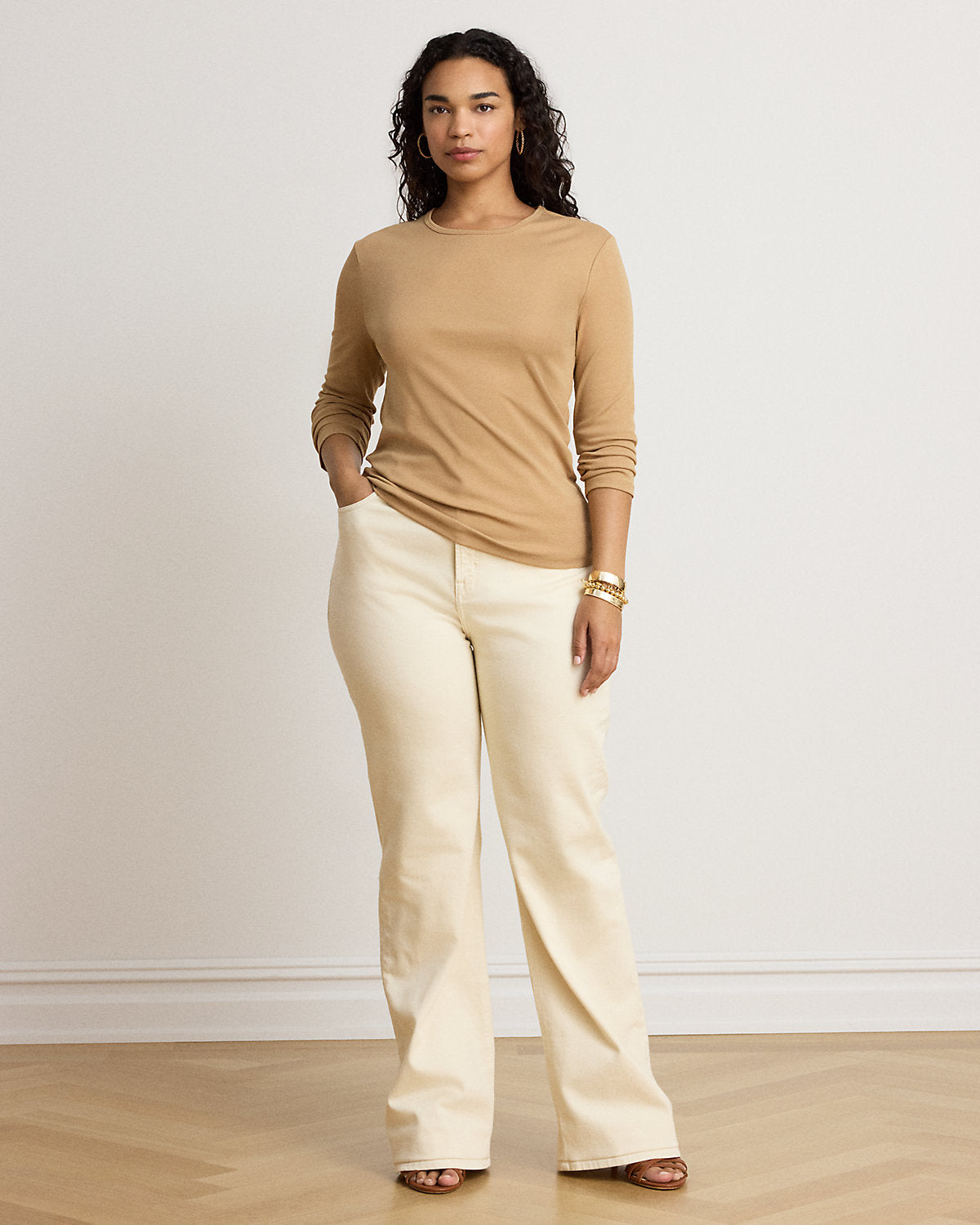 Stretch Cotton Long-Sleeve Tee