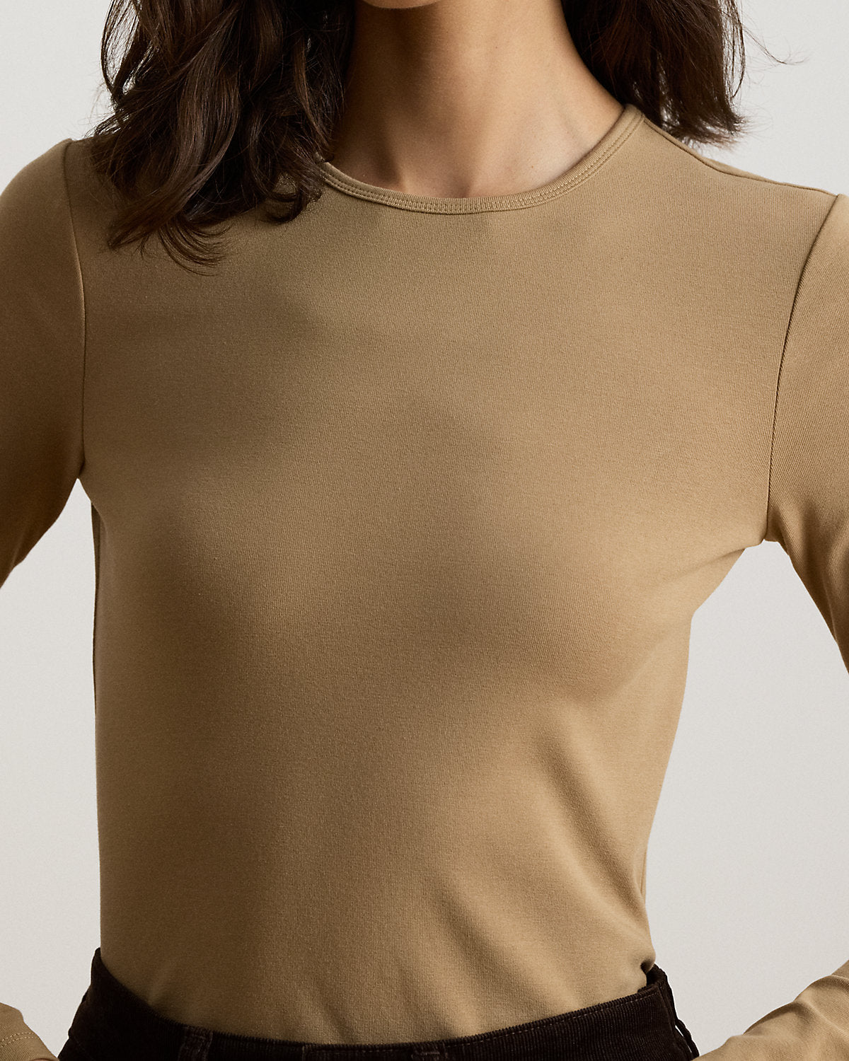 Stretch Cotton Long-Sleeve Tee