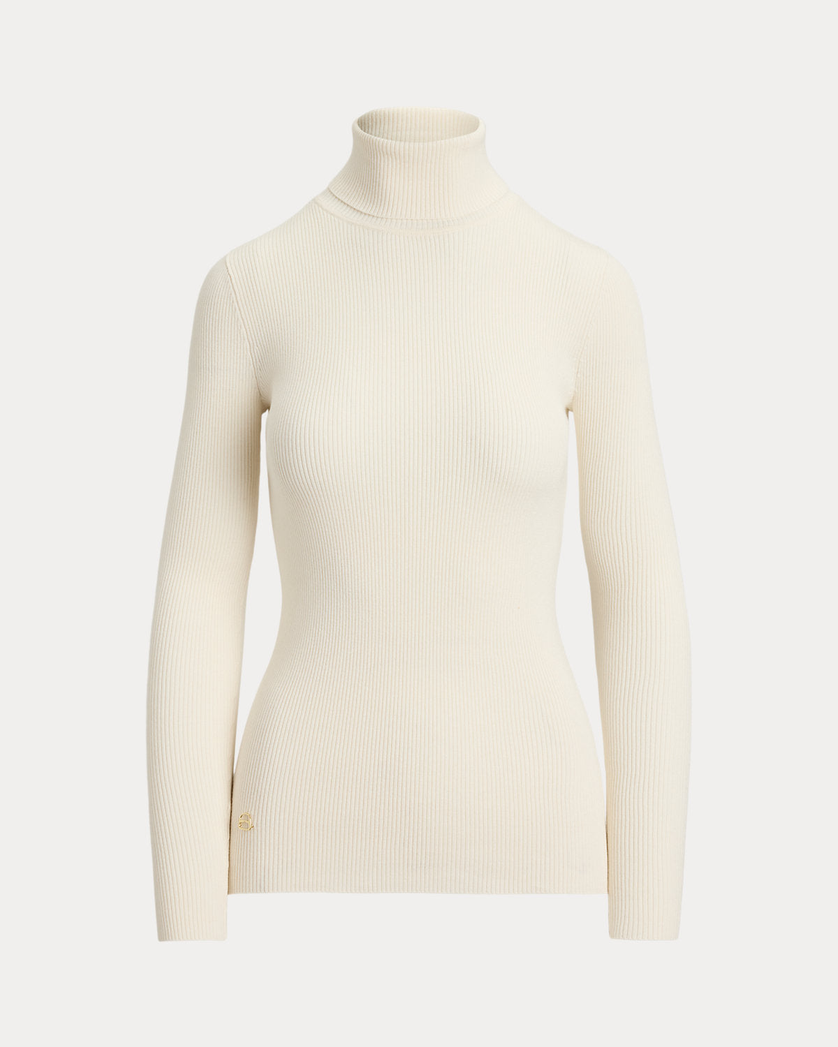 Cotton-Blend Ribbed Turtleneck