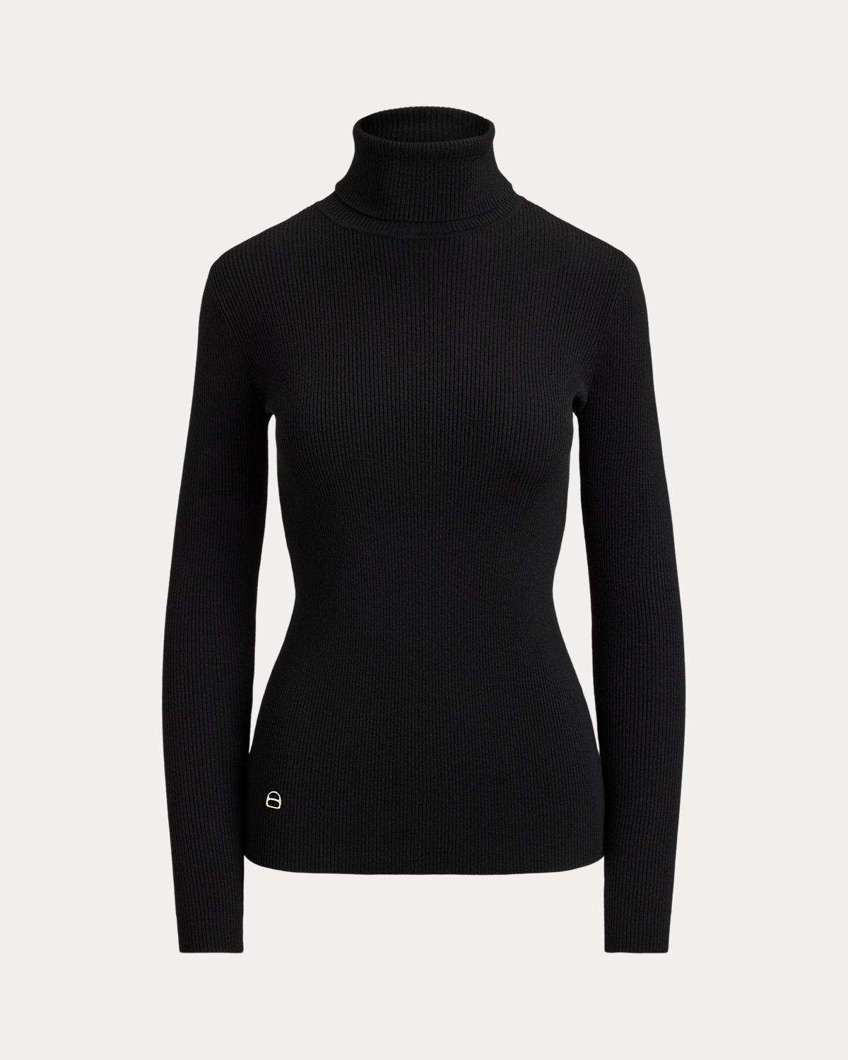 Cotton-Blend Ribbed Turtleneck