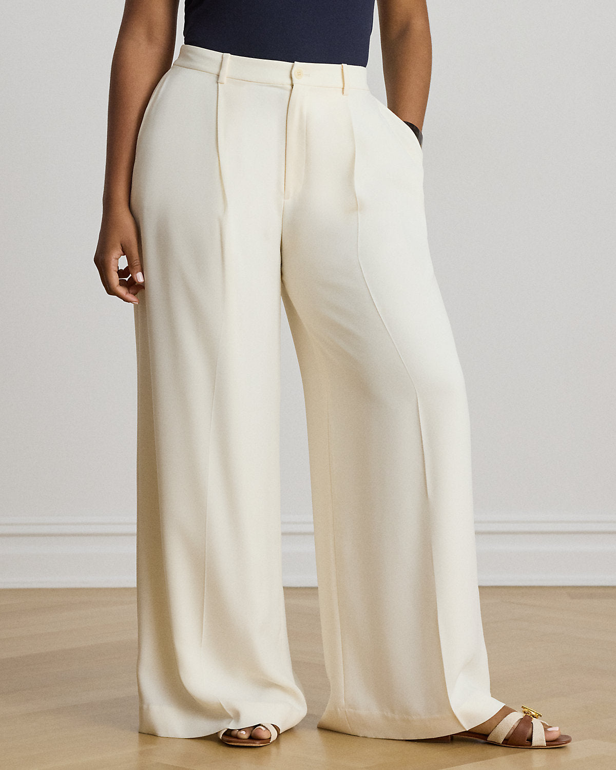 Double-Faced Georgette Wide-Leg Pant