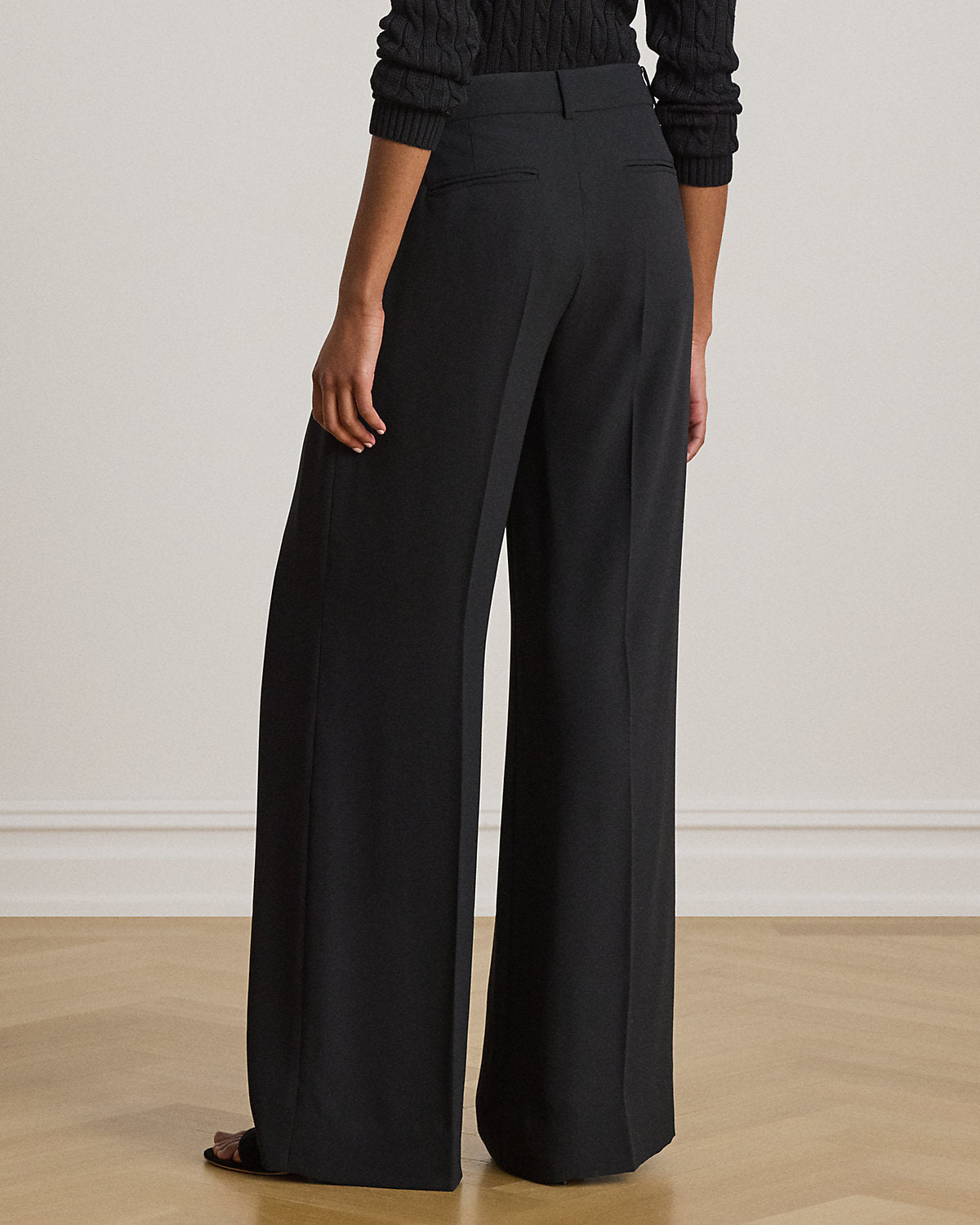 Double-Faced Georgette Wide-Leg Pant
