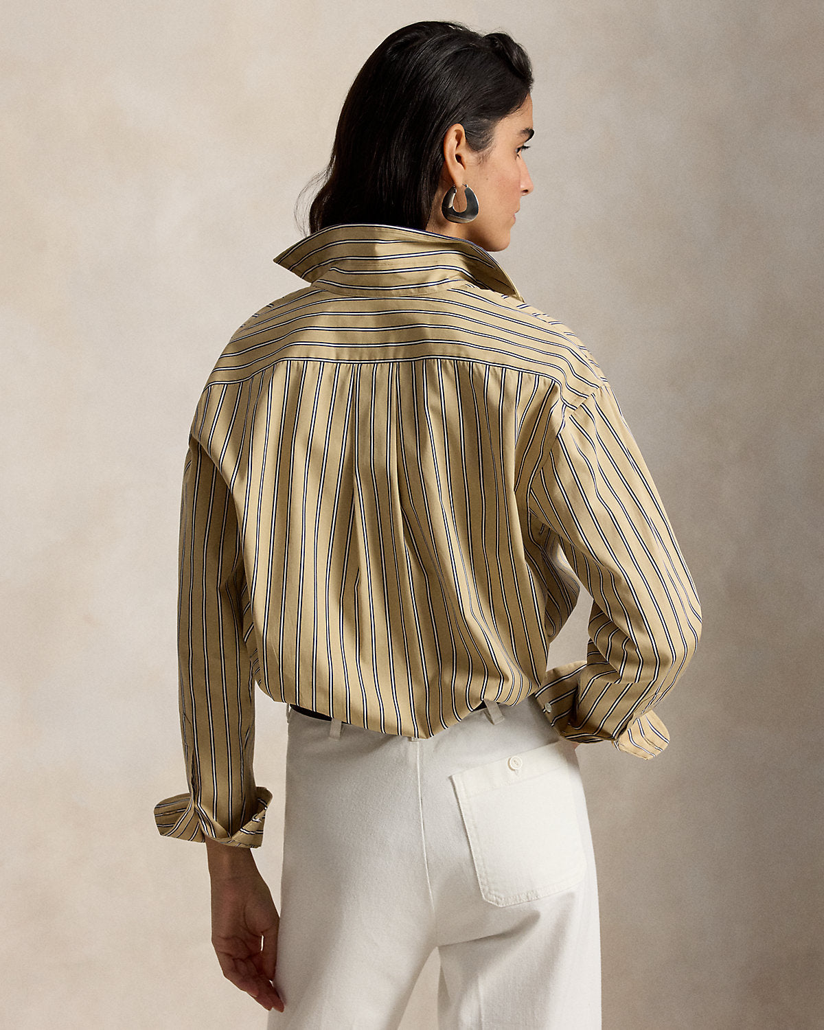 Relaxed Fit Striped Cotton Shirt