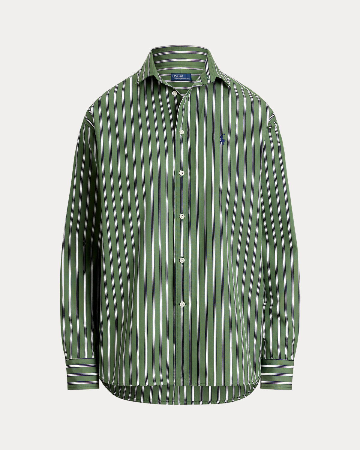 Relaxed Fit Striped Cotton Shirt
