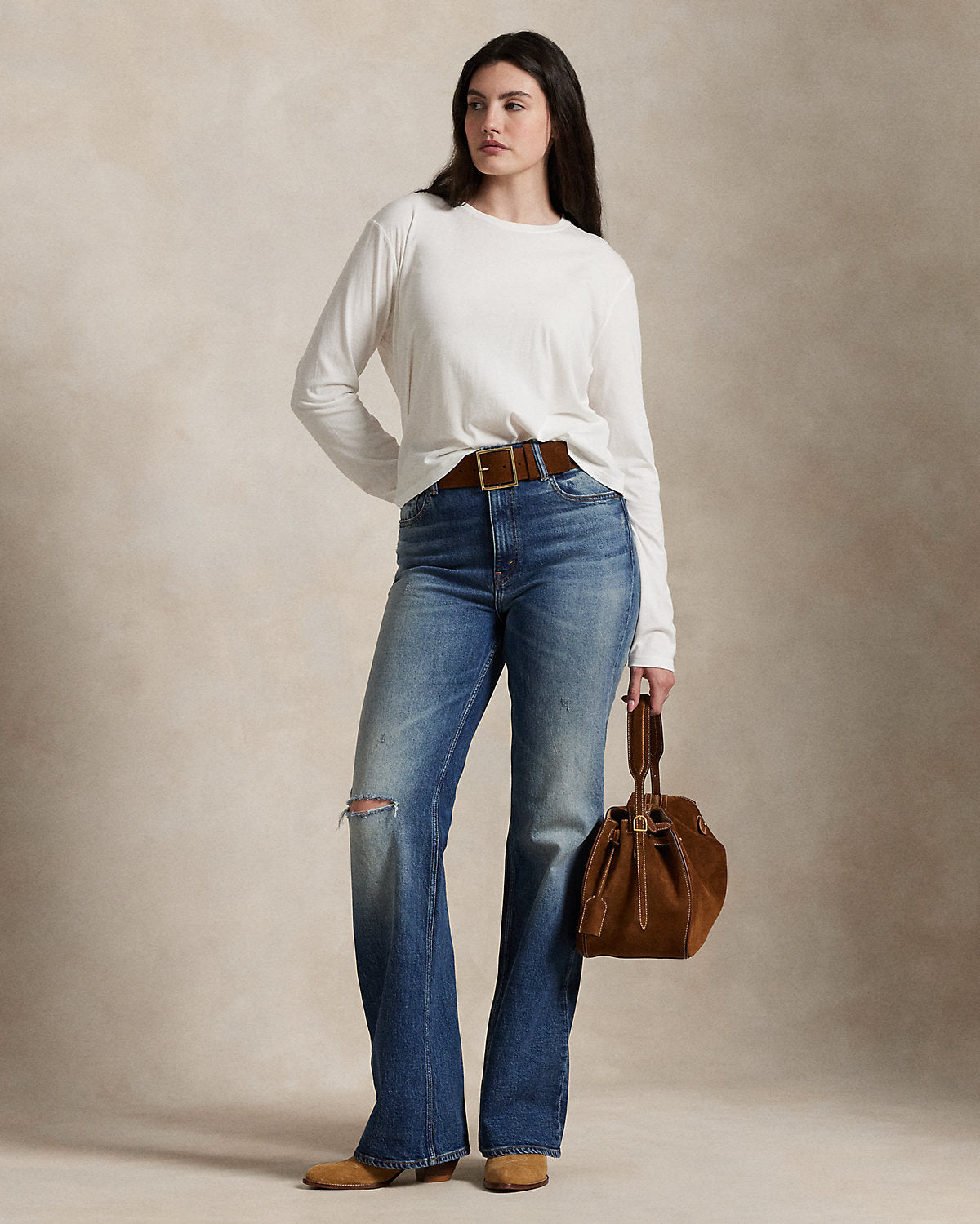Shrunken Fit Jersey Long-Sleeve Tee