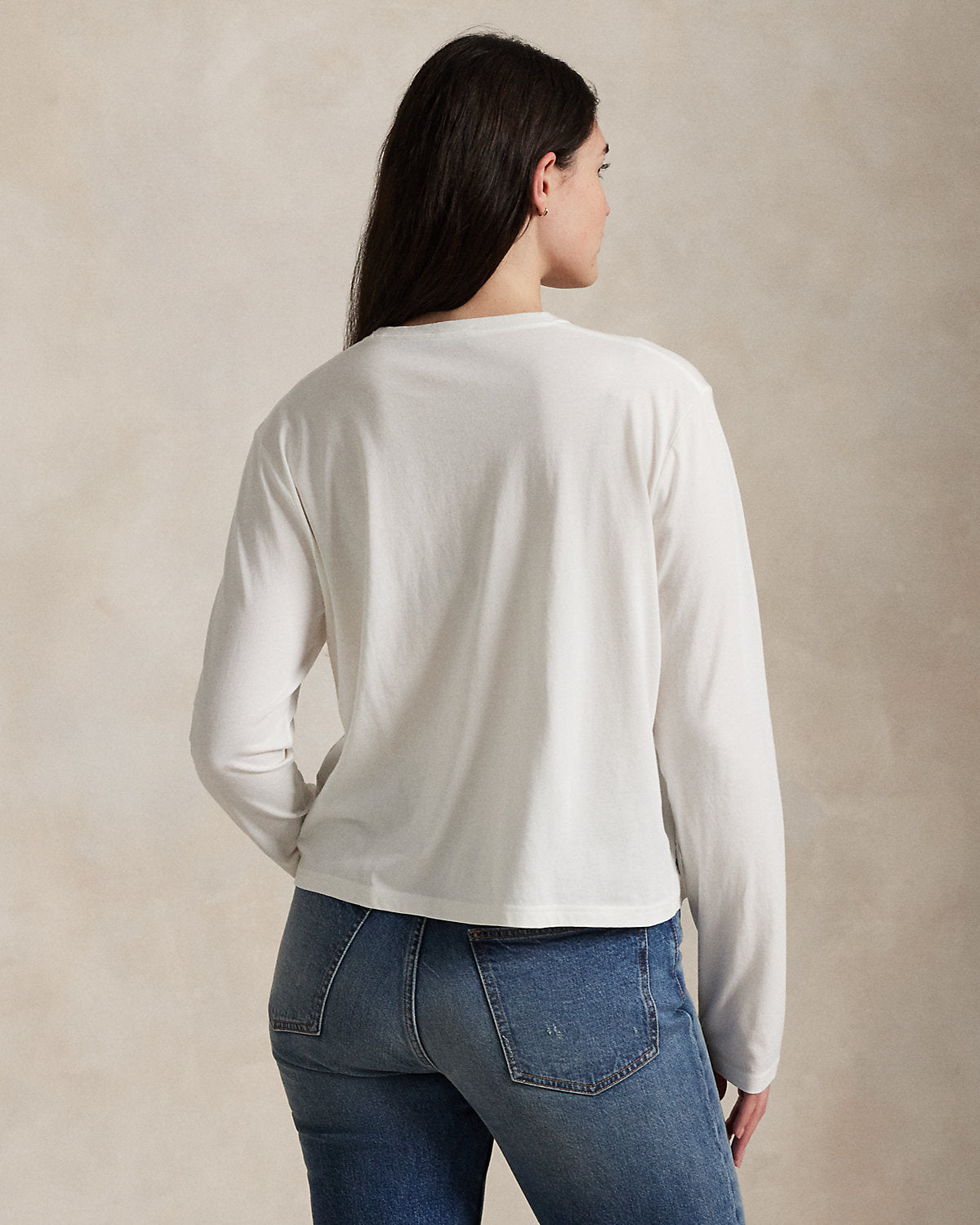 Shrunken Fit Jersey Long-Sleeve Tee