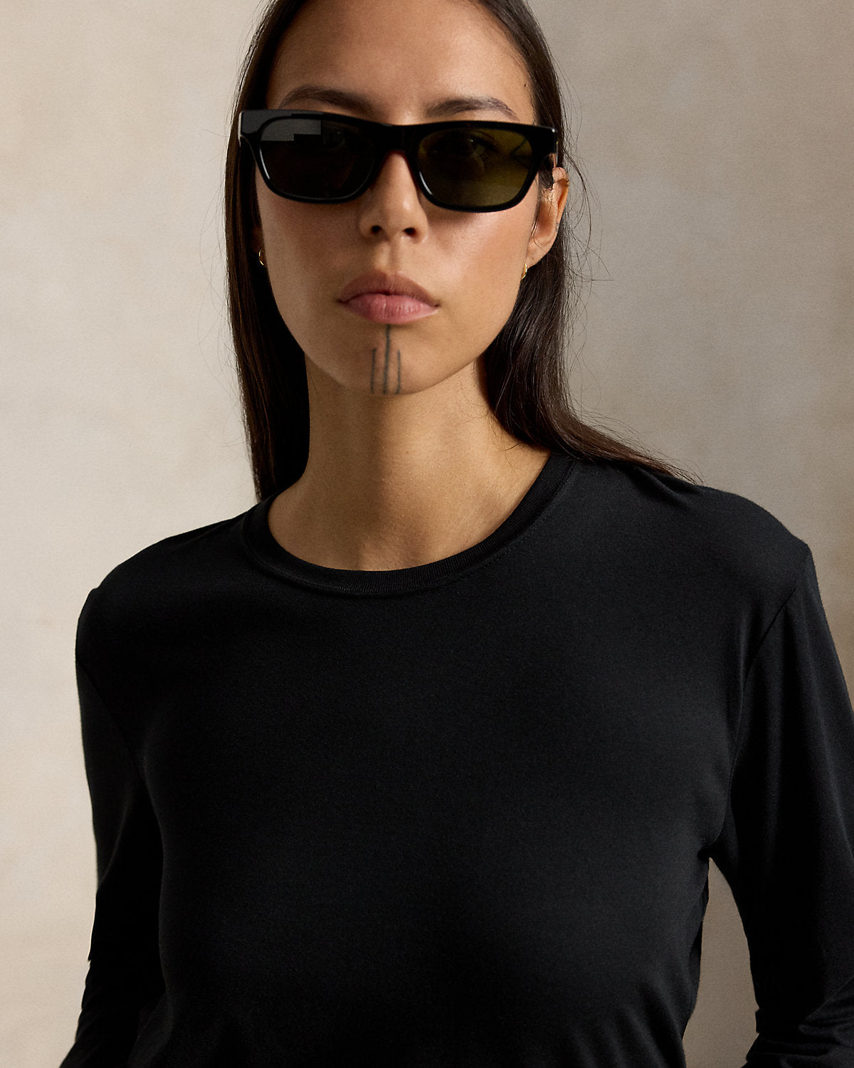 Shrunken Fit Jersey Long-Sleeve Tee