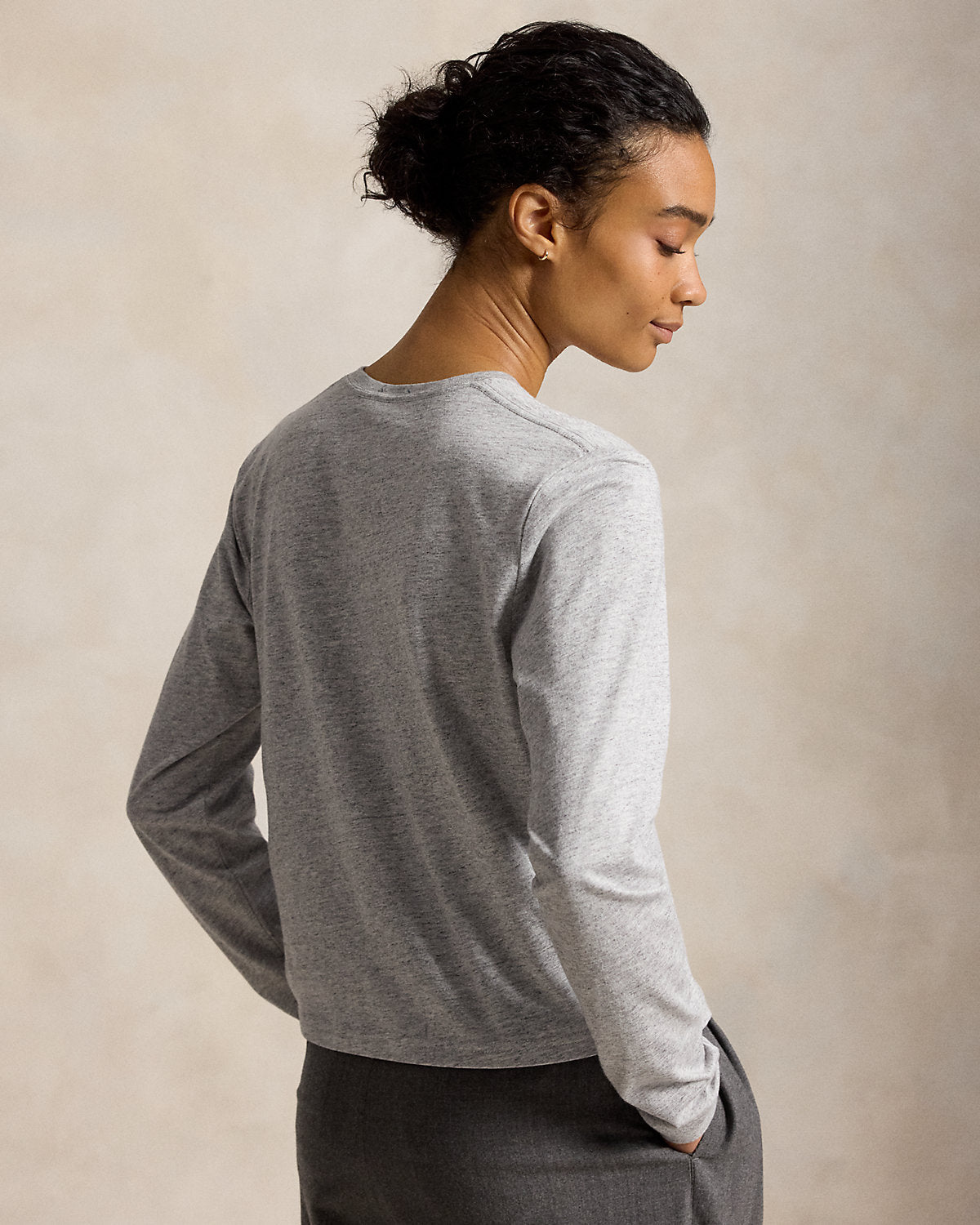 Shrunken Fit Jersey Long-Sleeve Tee