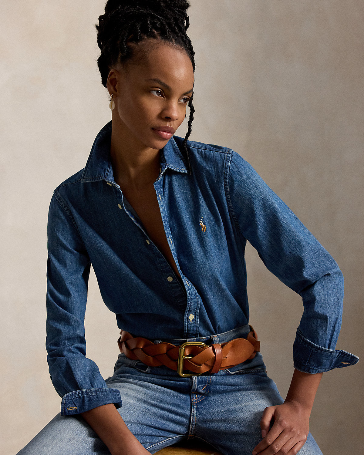 Slim Fit Denim Shirt