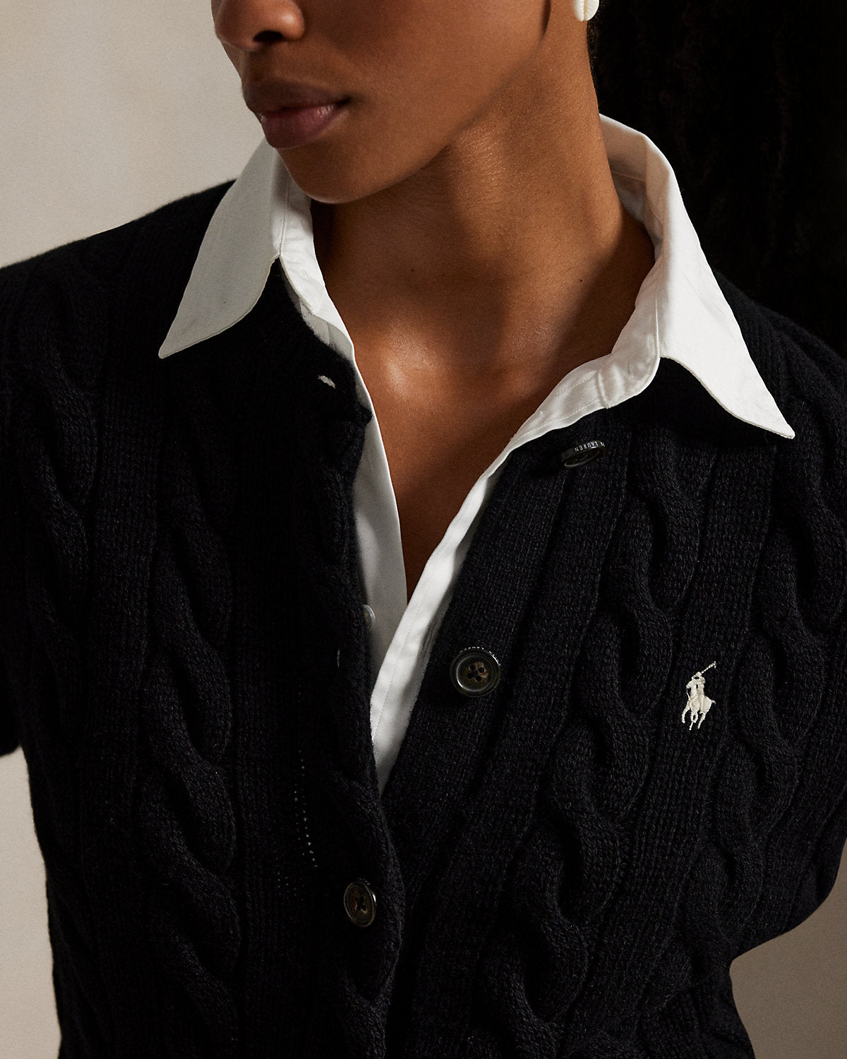 Cable-Knit Wool-Cashmere Cardigan