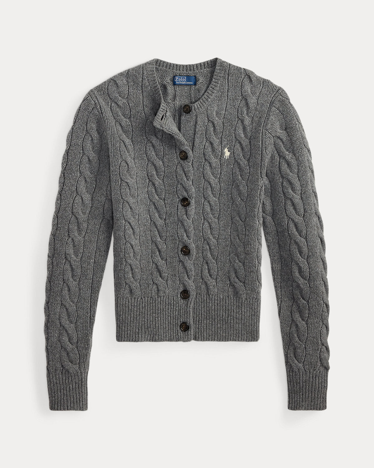 Cable-Knit Wool-Cashmere Cardigan